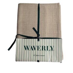 Waverly 72" Table Runner Tobago Sand 100% Cotton Tobago Sand New Old‎ Stock